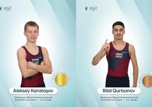 Азербайджанские гимнасты завоевали одну золотую и одну бронзовую медали