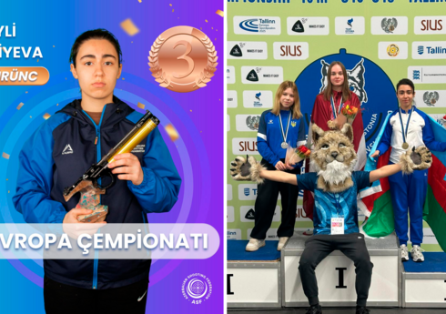 Азербайджанский стрелок завоевала бронзовую медаль на чемпионате Европы в Таллине