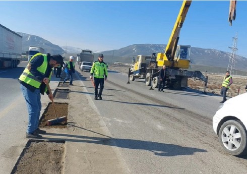 Дорожная полиция предупредила о частичном ограничении движения на дороге Баку-Губа