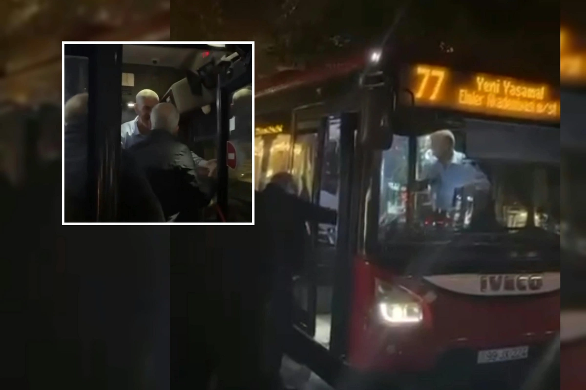 Драка в автобусе: пассажир напал на водителя