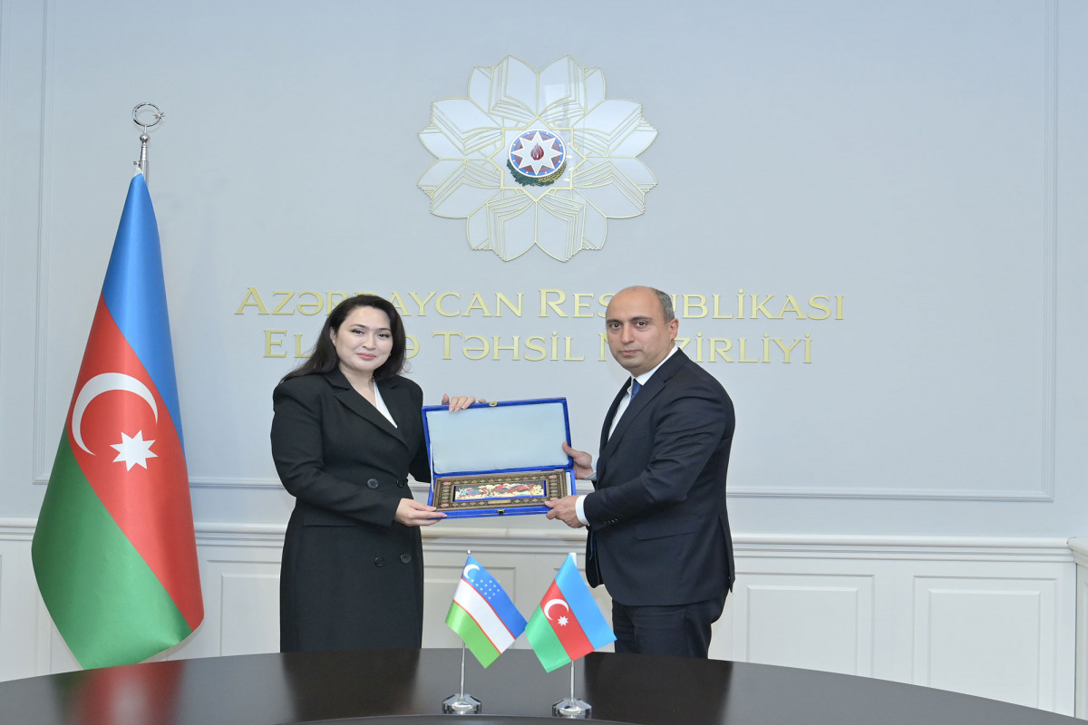 Эмин Амруллаев встретился с министром дошкольного и общего образования Узбекистана-ФОТО