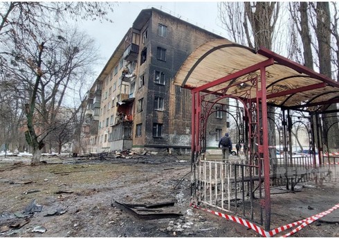 Киев снова подвергся массированному ракетному обстрелу