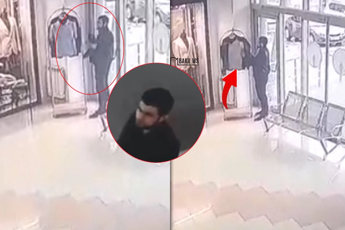 Кража куртки за 135 манатов в бакинском молле попала на видео