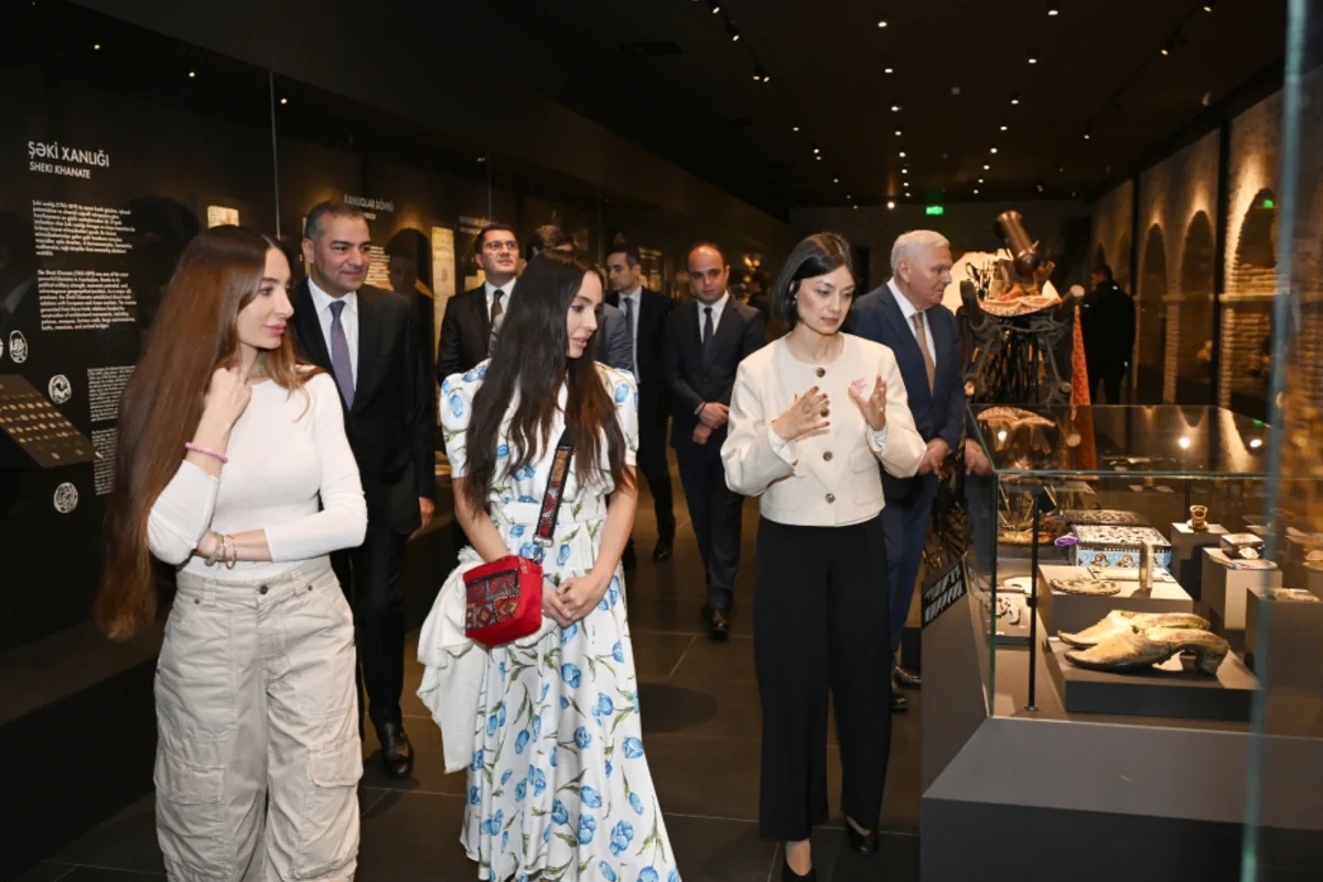 Лейла Алиева и Арзу Алиева приняли участие в открытии после восстановления историко-архитектурных памятников в Шеки