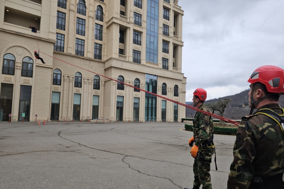 МЧС провело учения в отеле «Quba Palace» – ВИДЕО