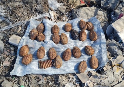 На Абшероне обнаружены гранаты, взрывчатка и большое количество боеприпасов