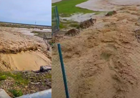 На платной трассе в Шабране устраняют последствия селевого потока