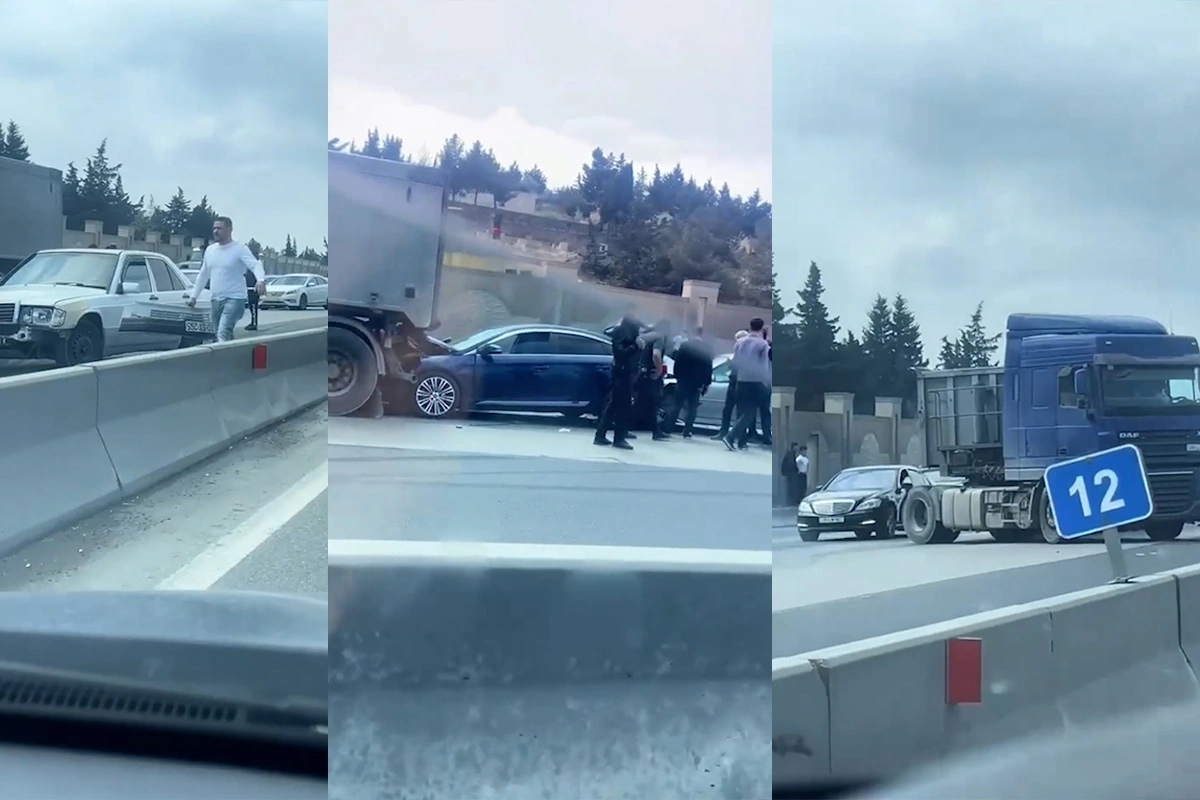 На трассе Баку - Сумгайыт произошла цепная авария
