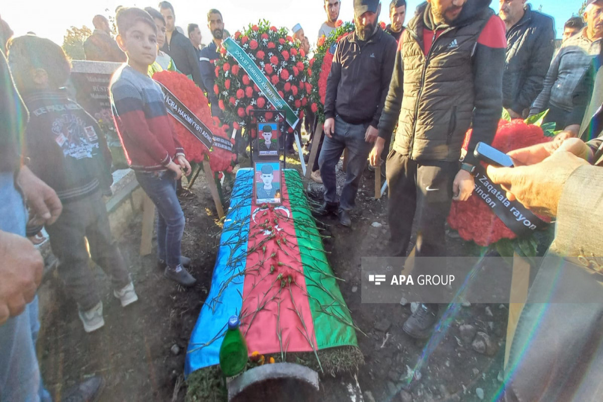 Останки шехида первой Карабахской войны Рамиза Махмудова перезахоронены в Загатальском районе -ФОТО