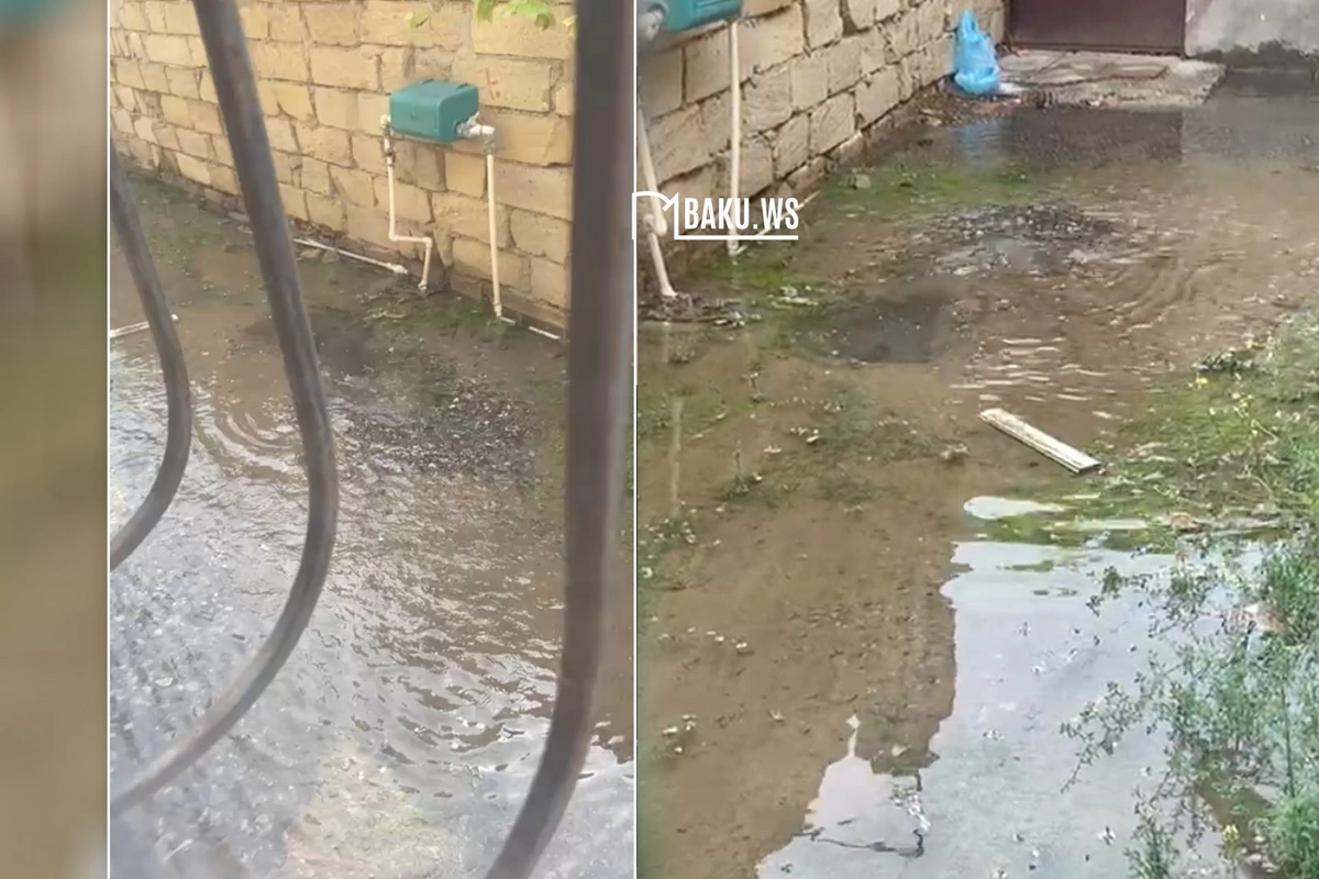 Потоп в Хырдалане: прорыв водопровода создал экстренную ситуацию