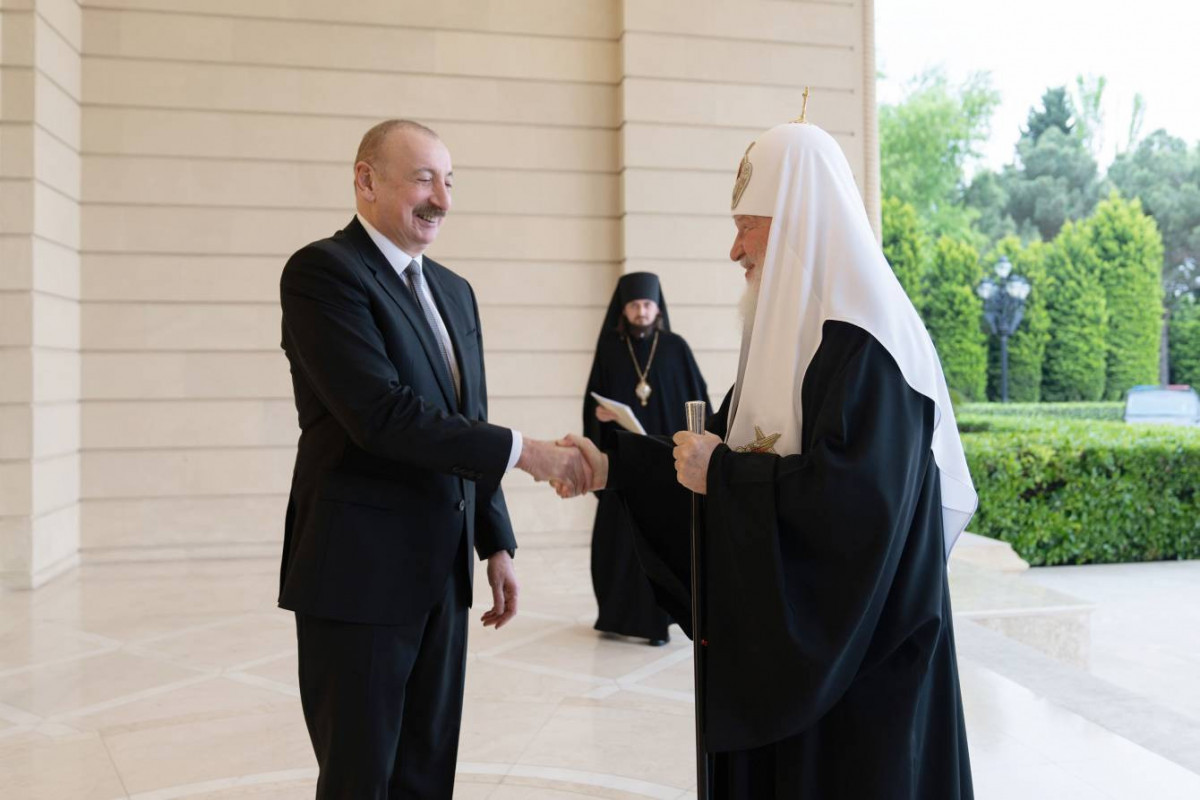Президент Азербайджана Ильхам Алиев встретился с Патриархом Московским и всея Руси Кириллом-ФОТО-ОБНОВЛЕНО