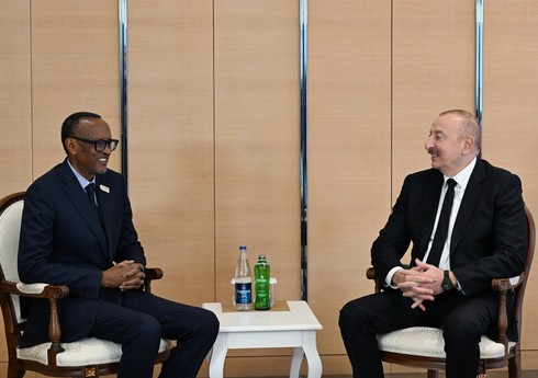 Президент Азербайджана Ильхам Алиев встретился с президентом Руанды