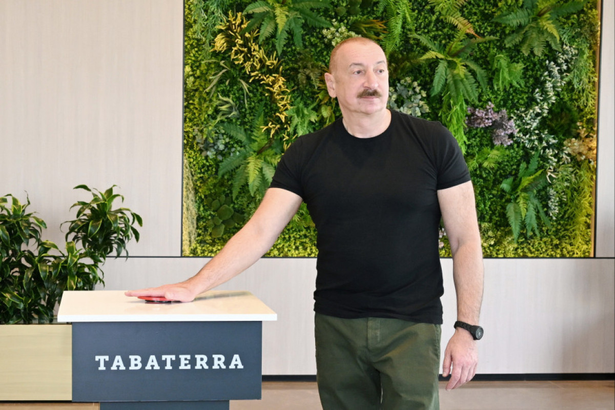 Президент Азербайджана принял участие в открытии предприятия по производству табачных изделий