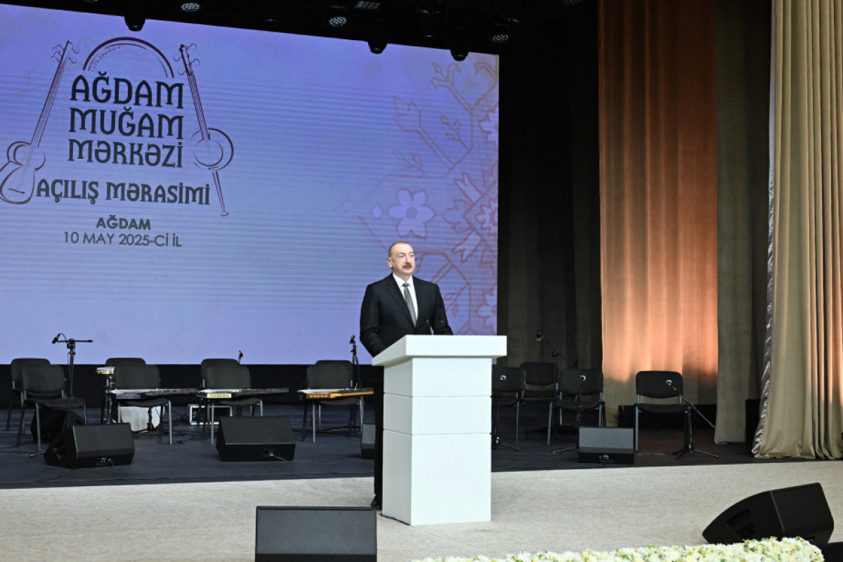 Президент Ильхам Алиев и первая леди Мехрибан Алиева приняли участие в открытии Агдамского центра мугама -ОБНОВЛЕНО-ФОТО