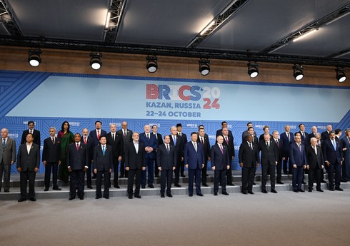 Президент Ильхам Алиев выступил в первом заседании в формате "аутрич"/"БРИКС+" cаммита БРИКС