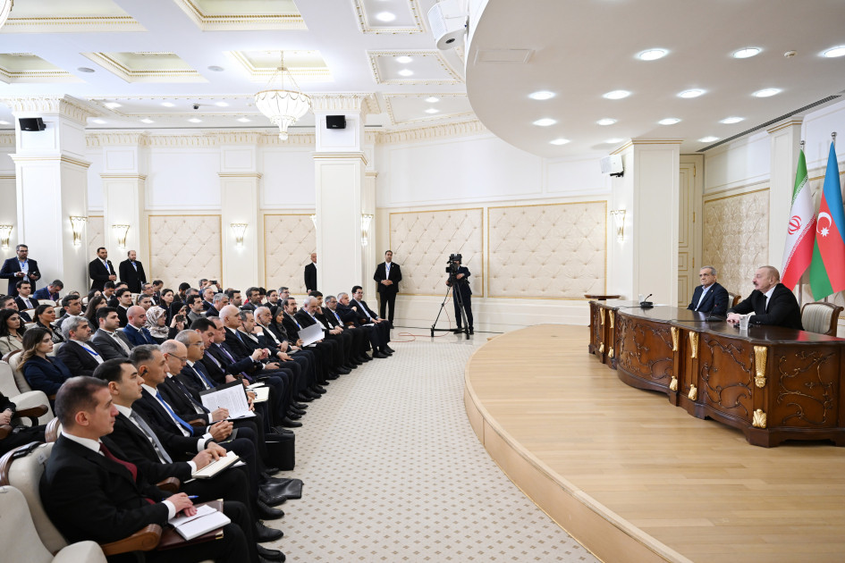 Президенты Азербайджана и Ирана выступили с заявлениями для прессы - ОБНОВЛЕНО-2
