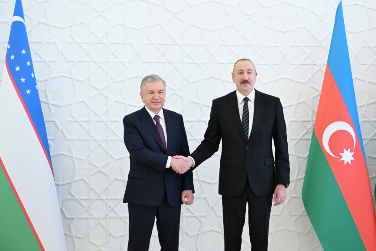 Президенты Азербайджана и Узбекистана выступили с заявлениями для прессы - ОБНОВЛЕНО