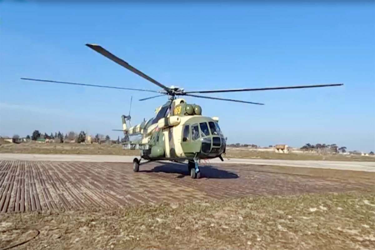 Проведены учебно-тренировочные полеты с вертолетными подразделениями ВВС Азербайджана – ВИДЕО