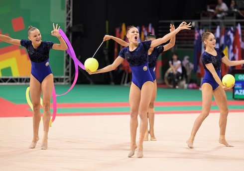 Сборная Азербайджана по художественной гимнастике завоевала серебро на Кубке Европы