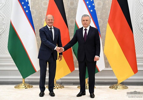 Шавката Мирзиёева и Олаф Шольц обсудили возможности дальнейшего расширения многопланового сотрудничества