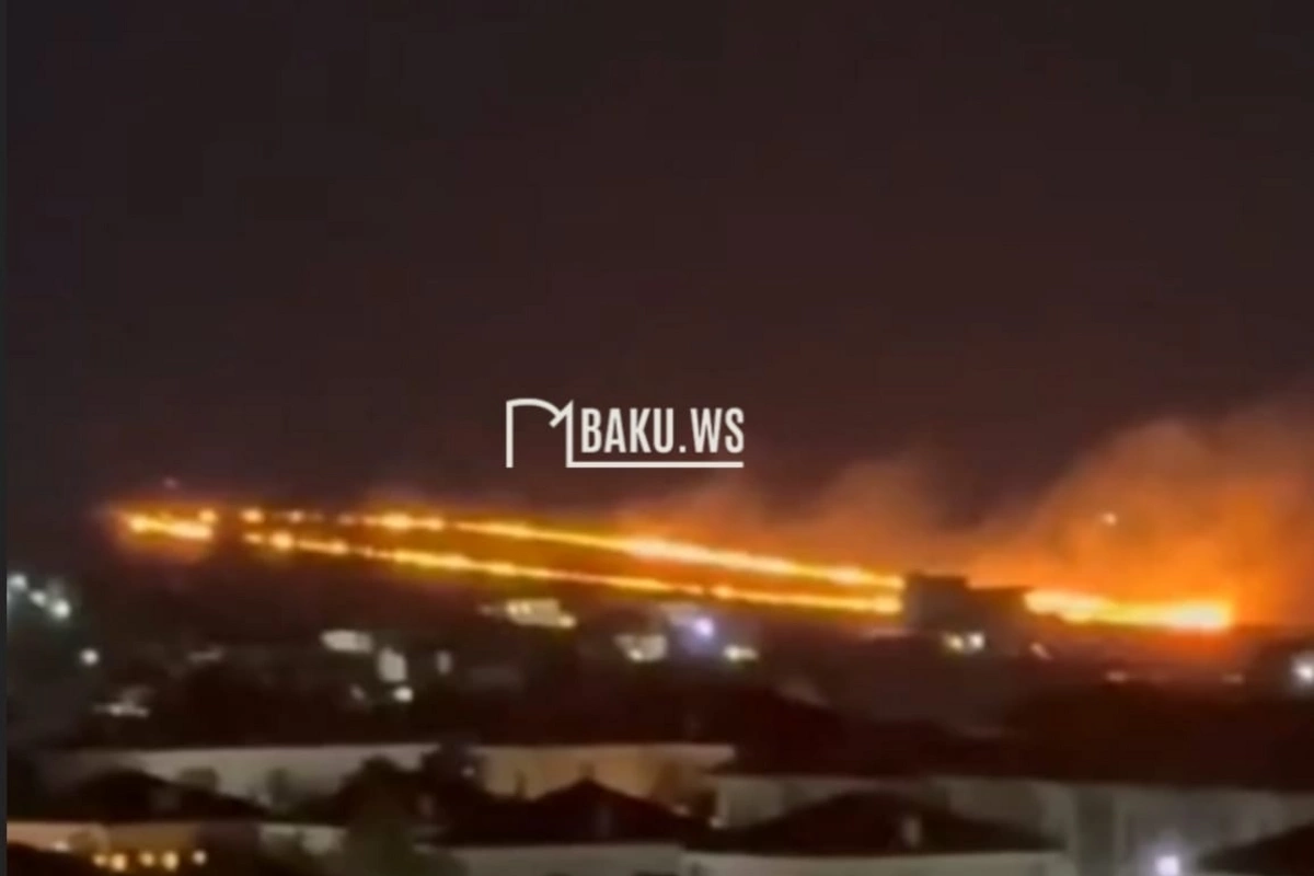Сильный пожар в Абшеронском районе успешно потушен