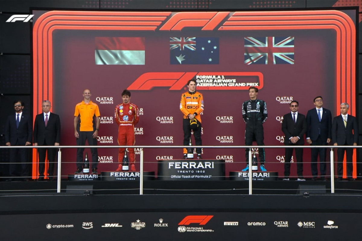Состоялась церемония награждения победителей Гран-при Азербайджана "Формула-1"