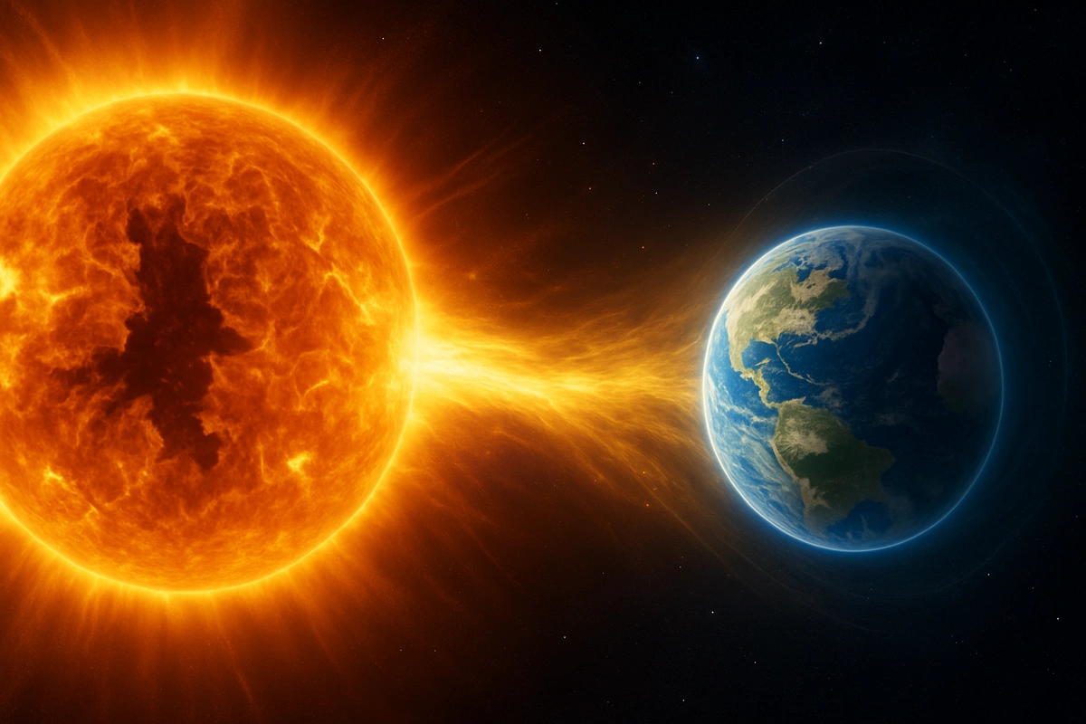 Ученые предупредили о возможных магнитных бурях из-за новой корональной дыры