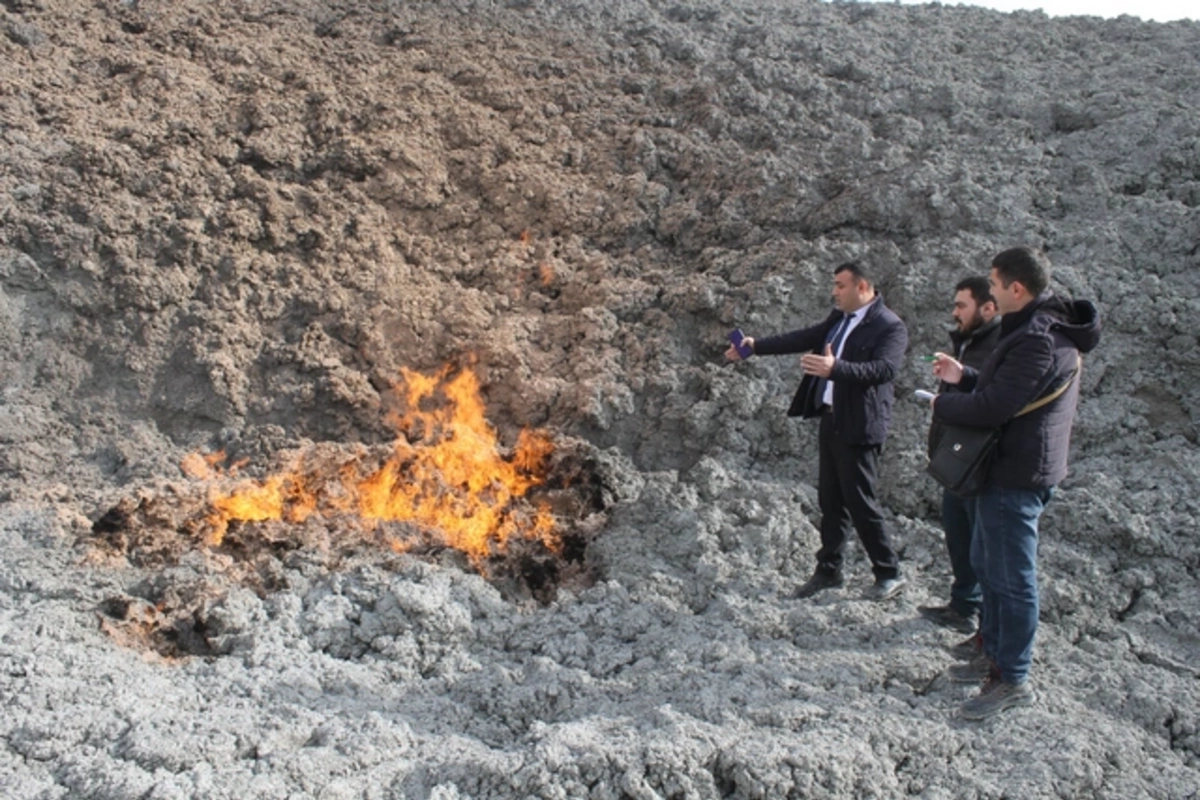 В Азербайджане произошло одно из самых мощных извержений грязевого вулкана за последнее время