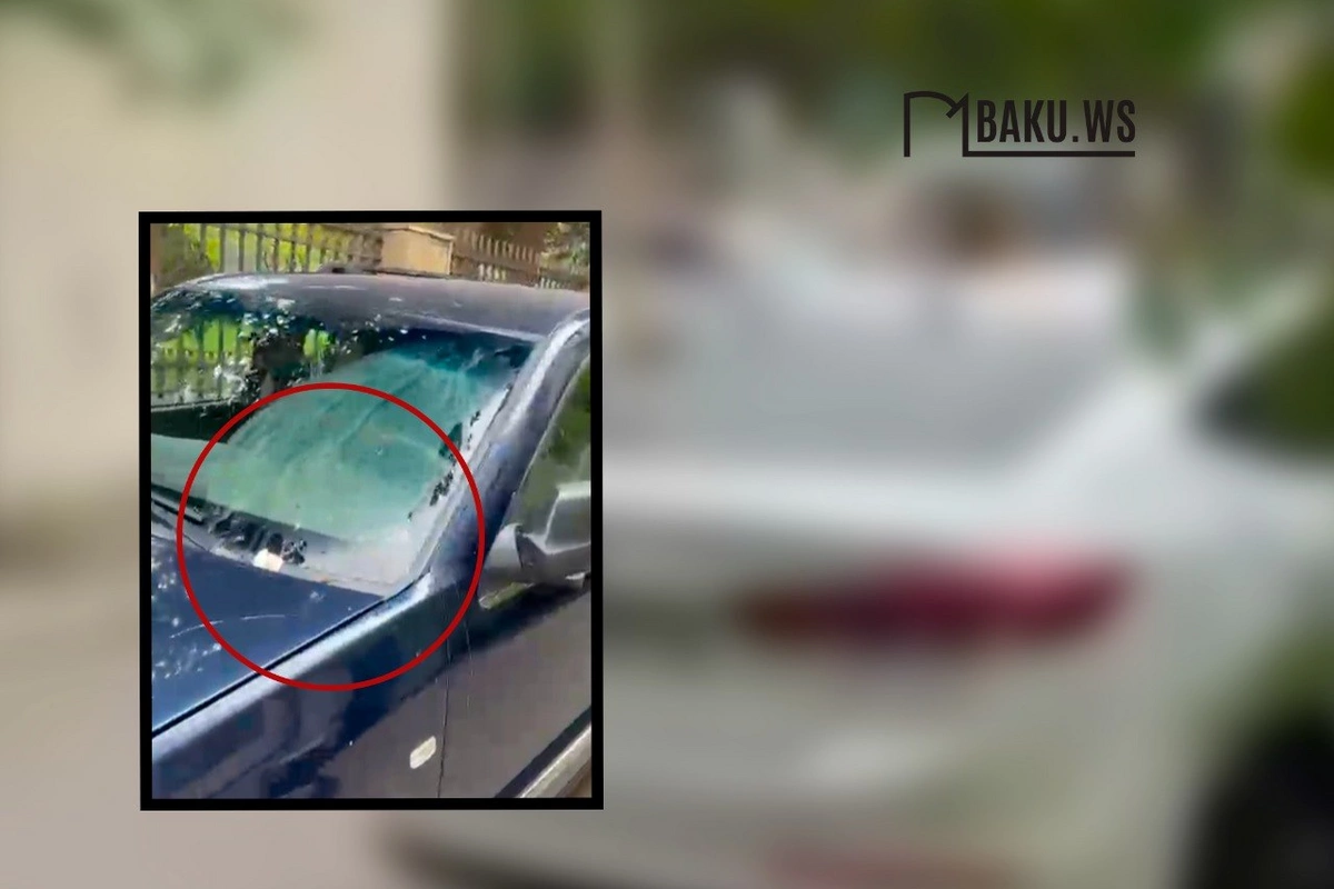 В Баку неизвестные закидали припаркованные автомобили яйцами