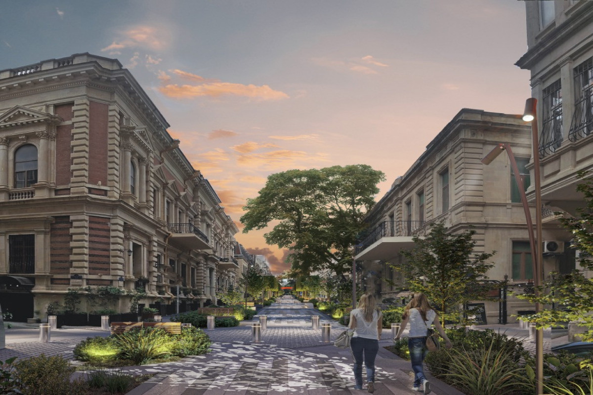 В Баку создается пешеходная зона, которая соединит площадь Фонтанов и Зимний парк