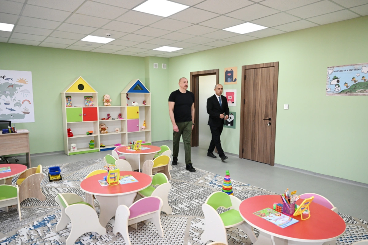 В городе Агдам сдан в эксплуатацию ясли-детский сад номер 1