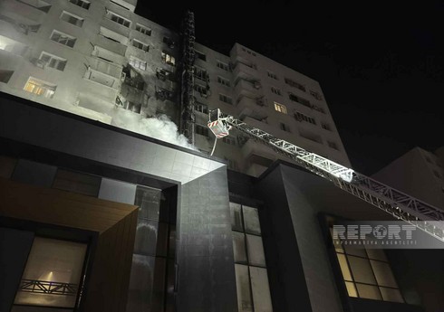 В Хырдалане пожар в жилом здании локализован