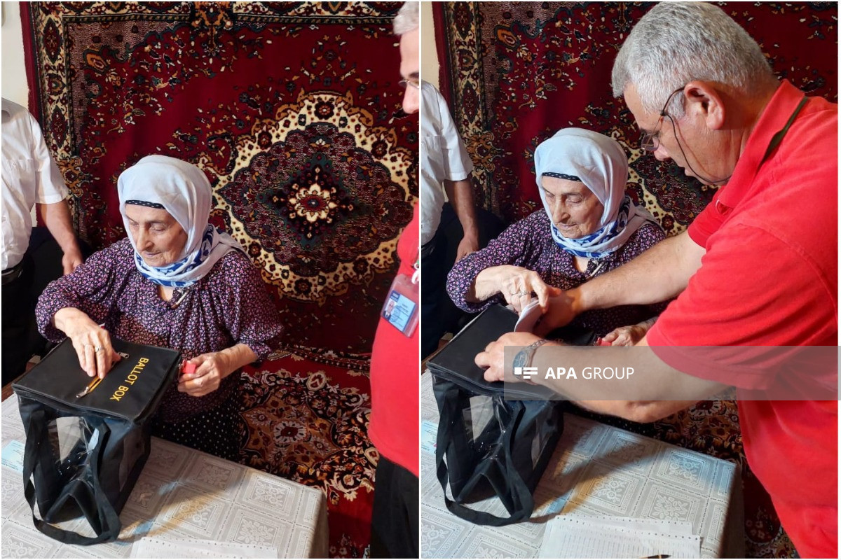 В Лянкяранском районе на выборах проголосовала 104-летняя избирательница -ФОТО