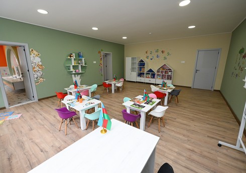 В поселке Мушфигабад сдан в эксплуатацию детсад, отстроенный при поддержке Фонда Гейдара Алиева