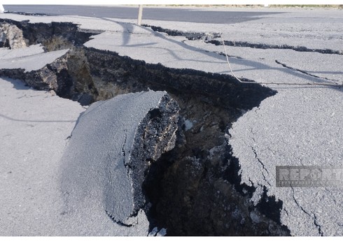 В Шамахы произошел оползень