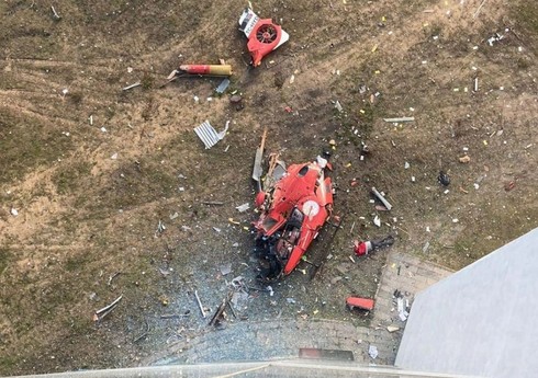 В Турции вертолет врезался в здание больницы