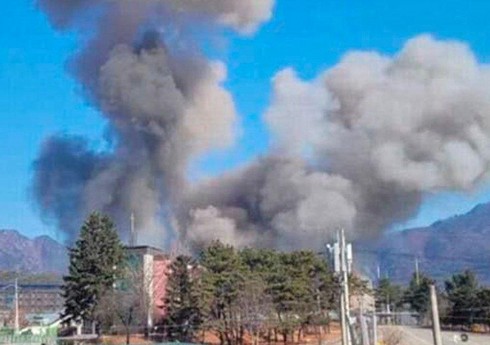 В Южной Корее 15 человек пострадали после попадания снаряда в дом
