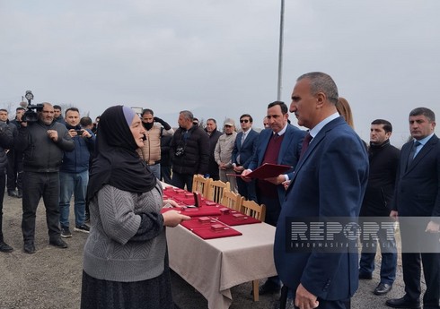 Вернувшимся в Шушу, Ходжалы и Баллыджа жителям вручены ключи от домов