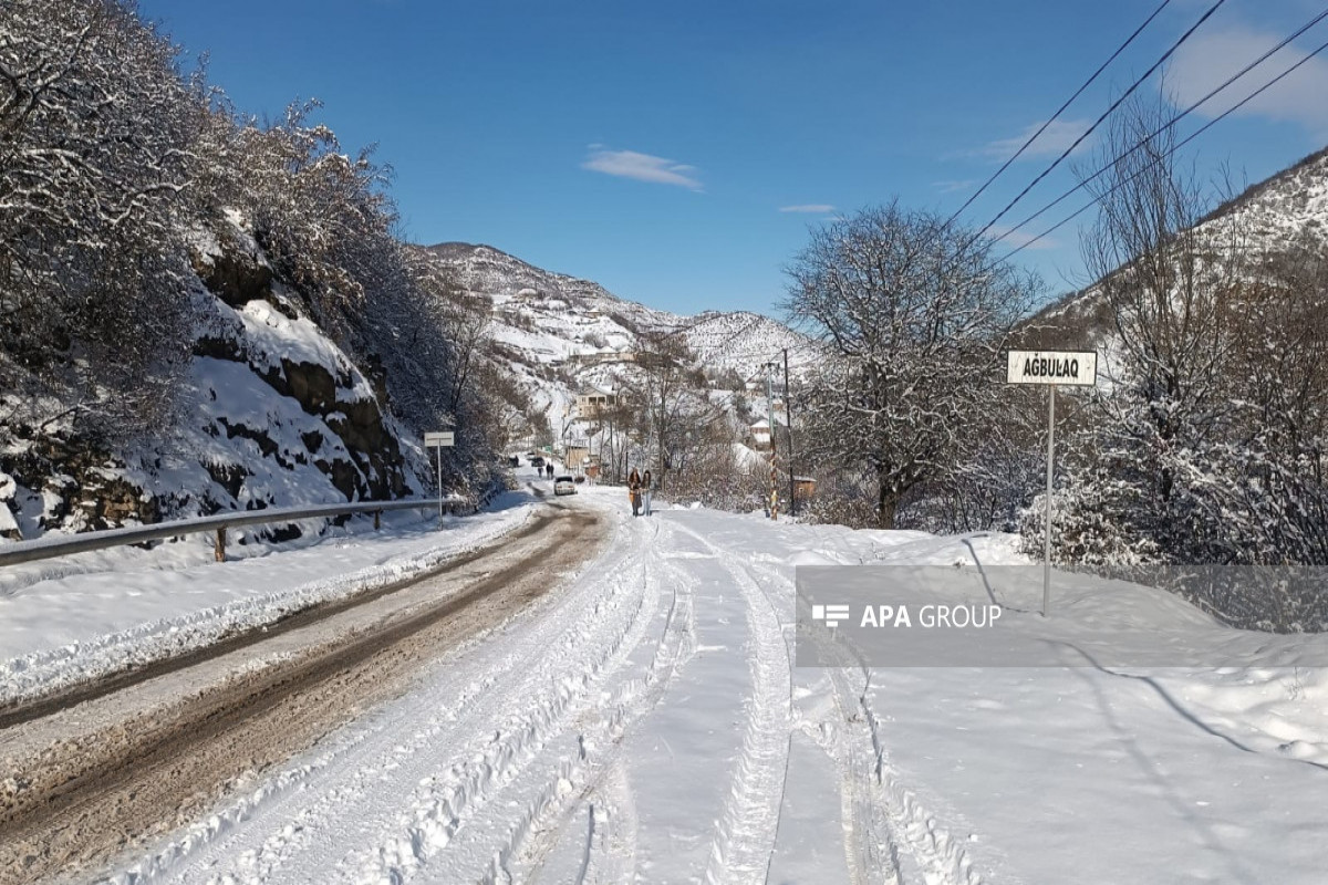 Завтра в некоторых горных районах Азербайджана пойдёт снег, ожидается гололёд на дорогах