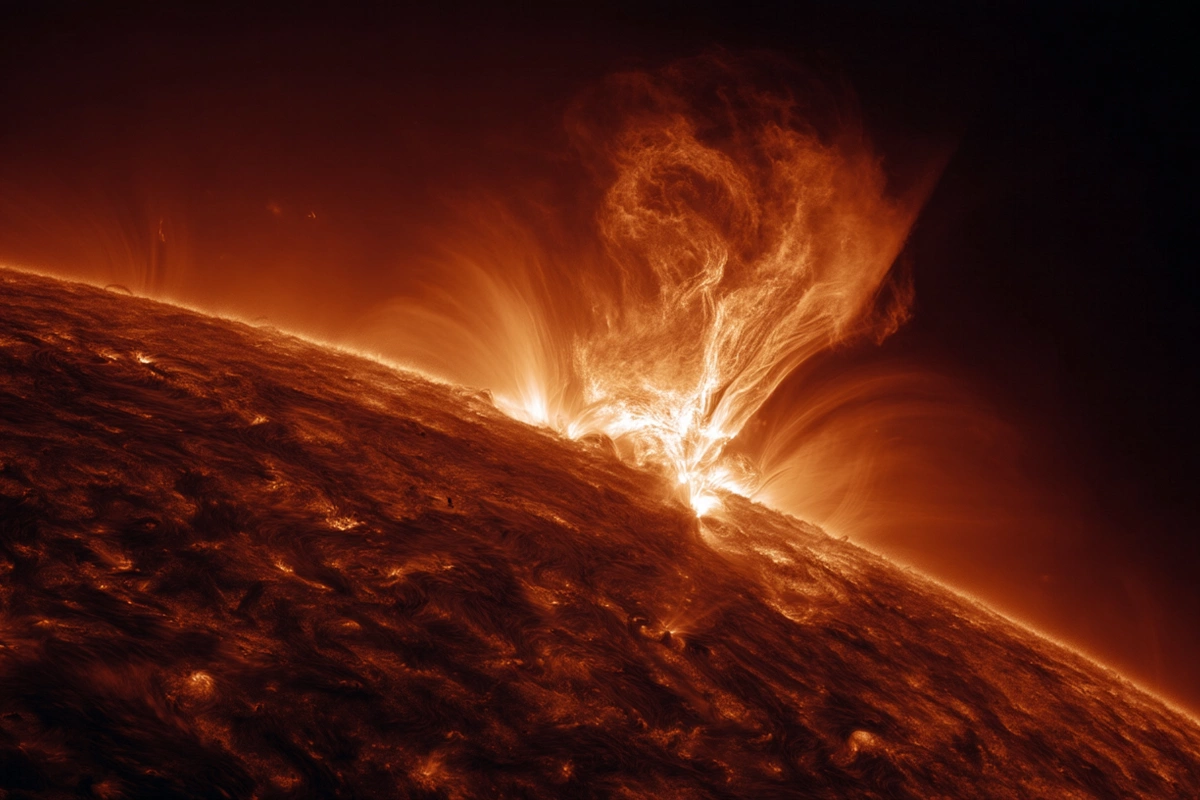 Земля оказалась под влиянием солнечного ветра, исходящего из корональной дыры